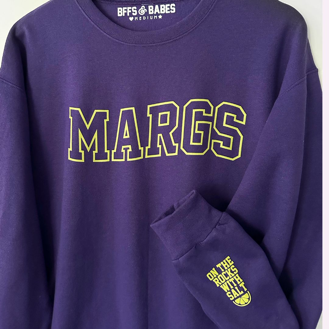 MARGS ♡ purple printed sweatshirt ♡ select your cuff