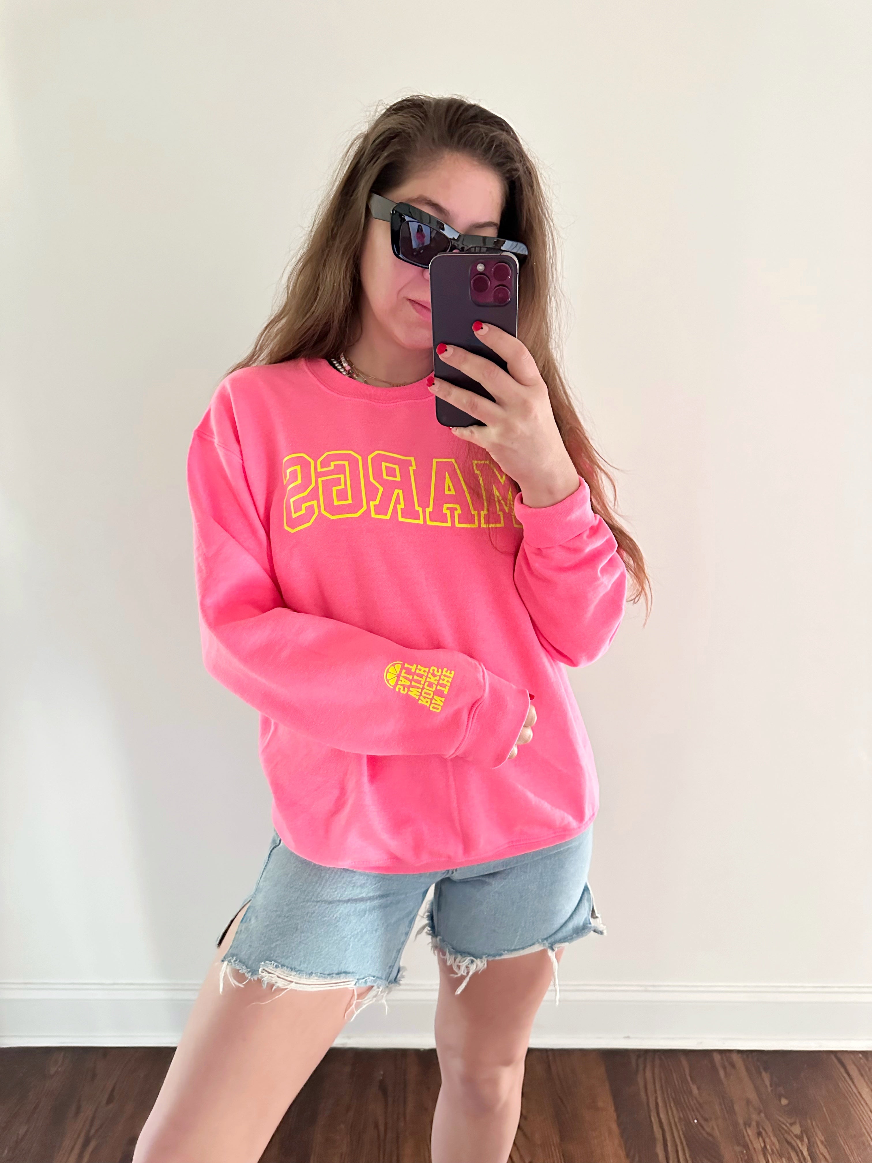 MARGS ♡ pink printed sweatshirt ♡ select your cuff