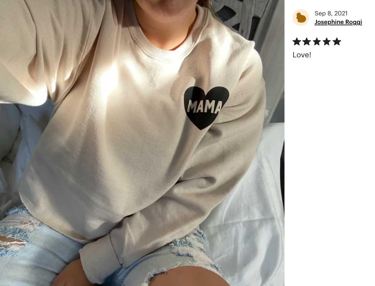 HEART U MOST ♡ beige personalizable sweatshirt