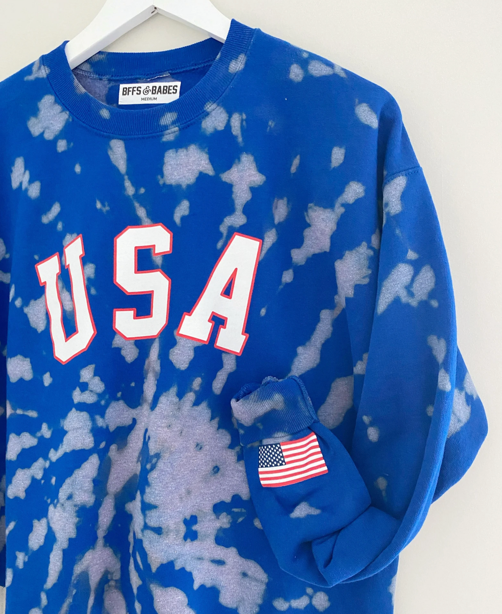 TRU AMERICAN ♡ USA tie-dye graphic sweatshirt