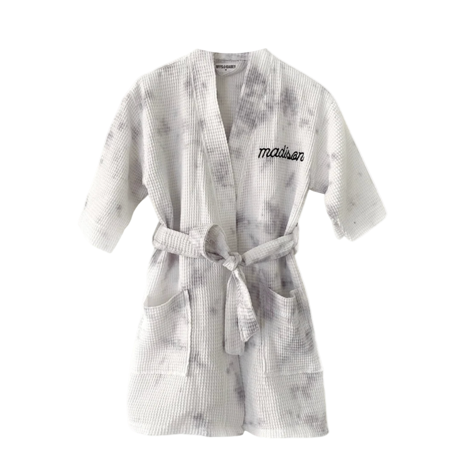 SMOKE SHOW ♡ embroidered stitch mini robe