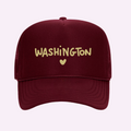 I LOVE WASHINGTON ♡ printed trucker hat