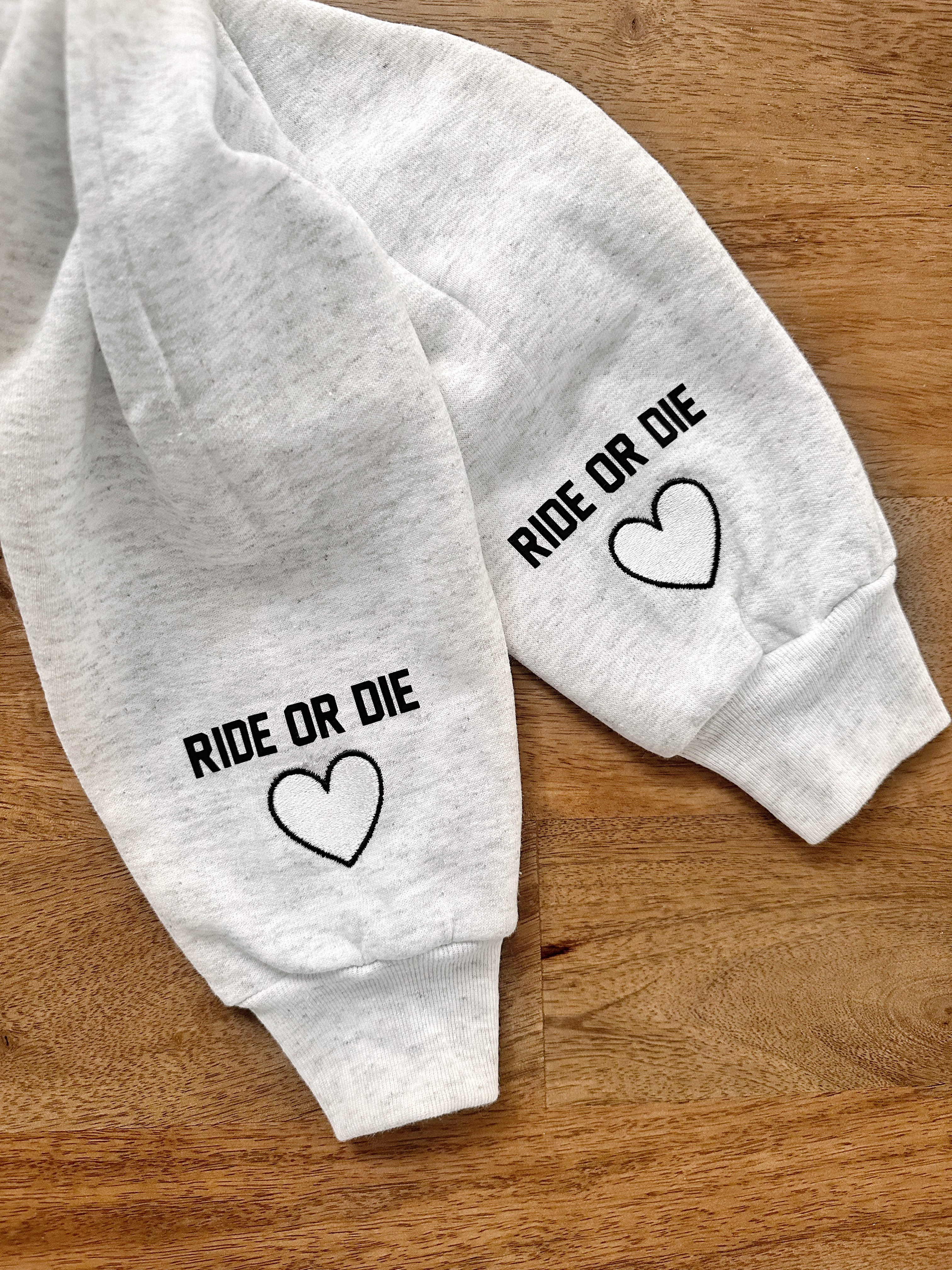 LOVE U MORE ♡ adult embroidered sweatshirt
